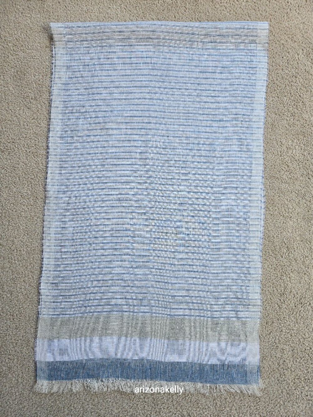 Nwot Linen Scarf Striped Italy "Shirt E Sport Srl"